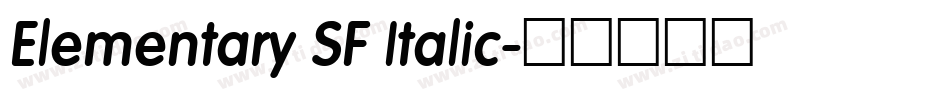 Elementary SF Italic字体转换